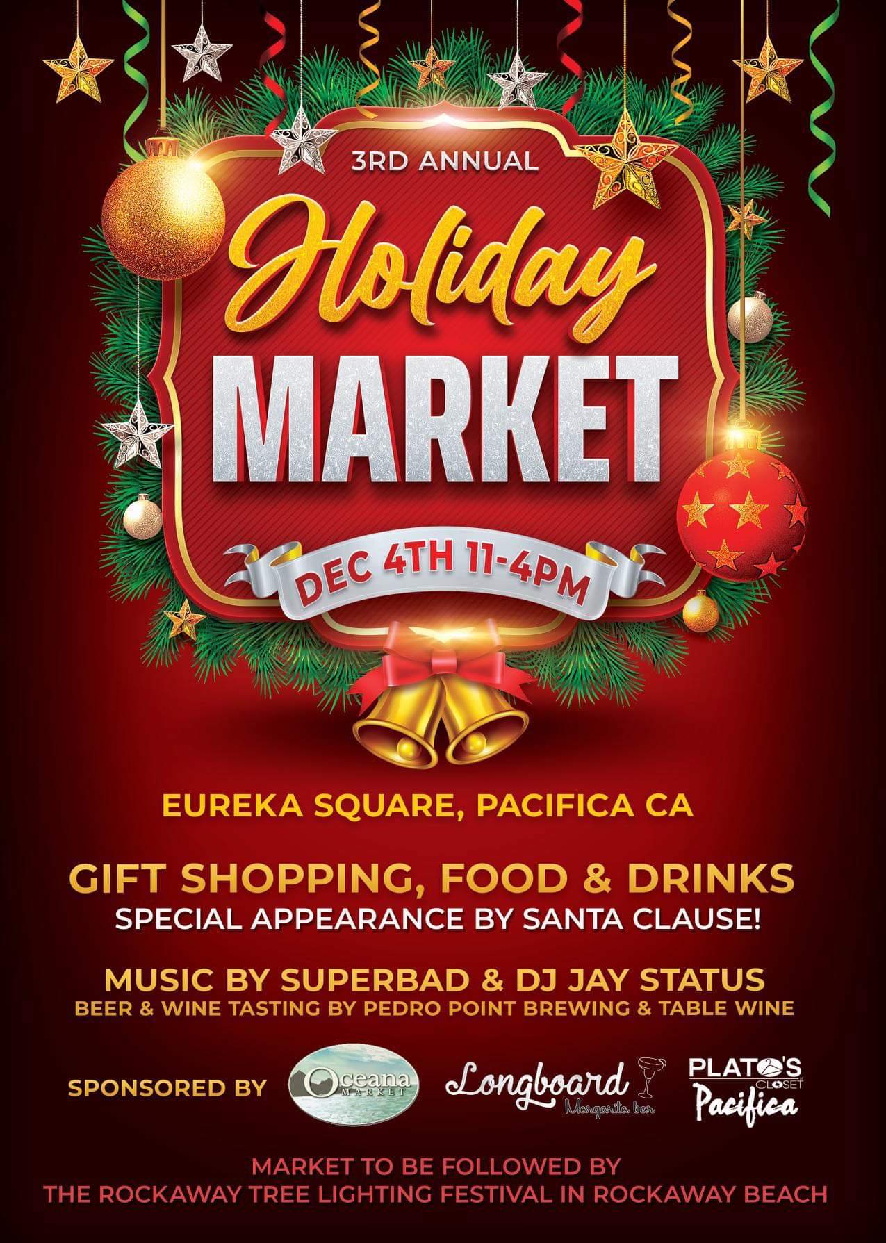 Flyer for the 3rd annual holiday market event