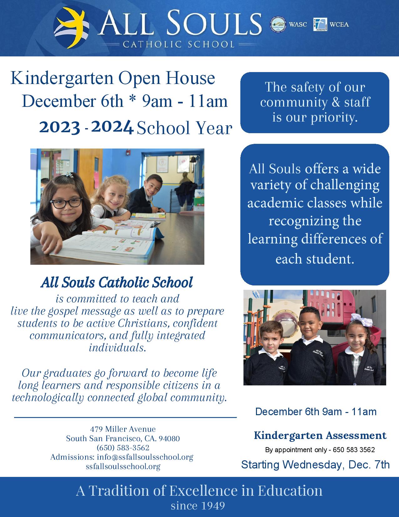 Flyer for All Souls Catholic School, SY 2023-2024 (1)