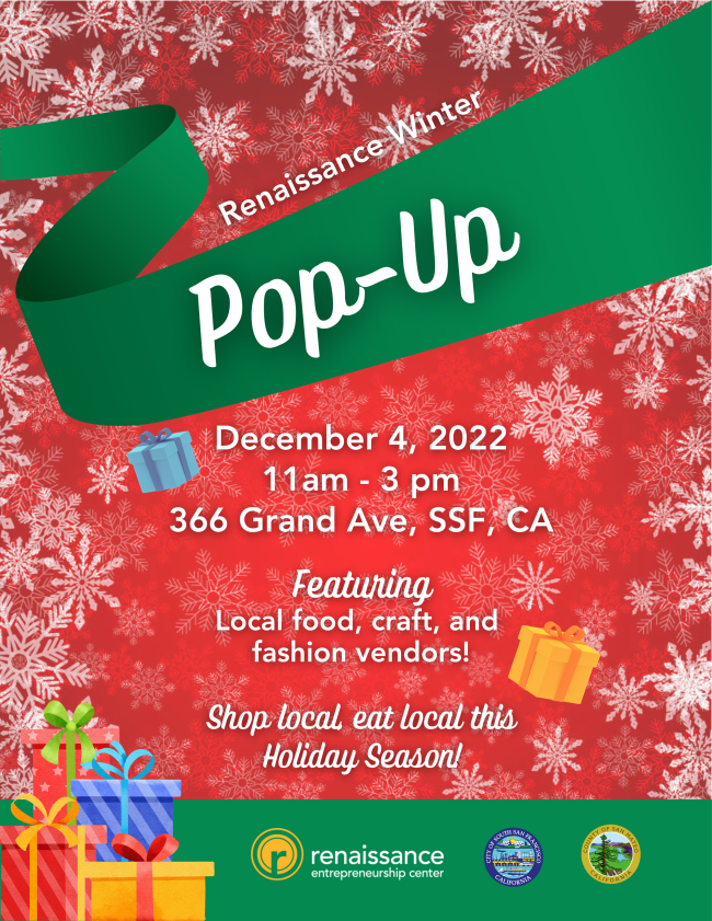 Poster for the Rennaisance Winter Pop-Up event